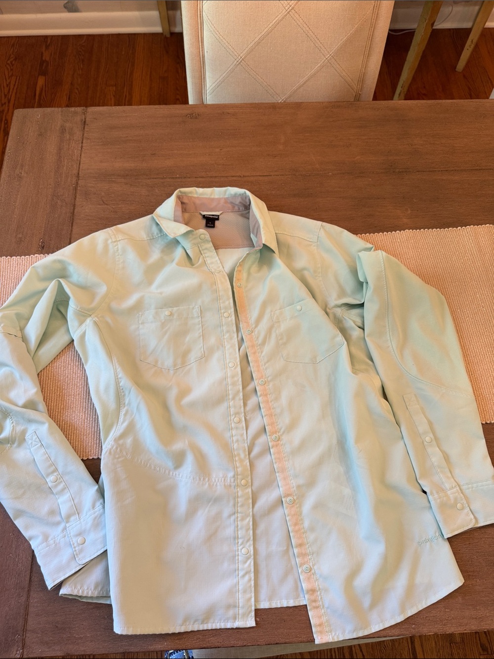 Light Mint Button-Up Sun Shirt from Patagonia